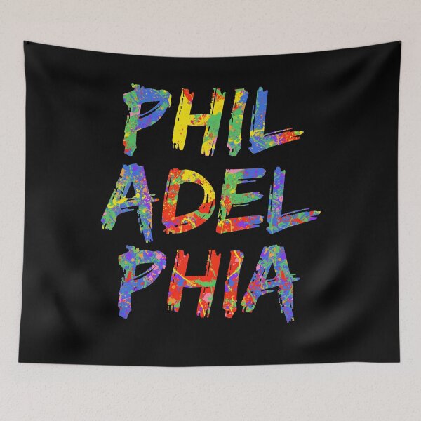 Item preview, Philadelphia Big Gift Bright Colors Colorful Rainbow Paint Spash Design designed and sold by TNDesignStudio.