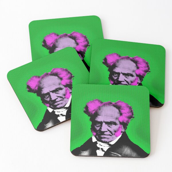 Item preview, Pop Art Portrait of Arthur Schopenhauer in Green Background designed and sold by OnlyPopArt.