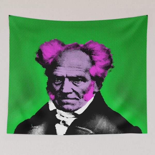 Item preview, Pop Art Portrait of Arthur Schopenhauer in Green Background designed and sold by OnlyPopArt.