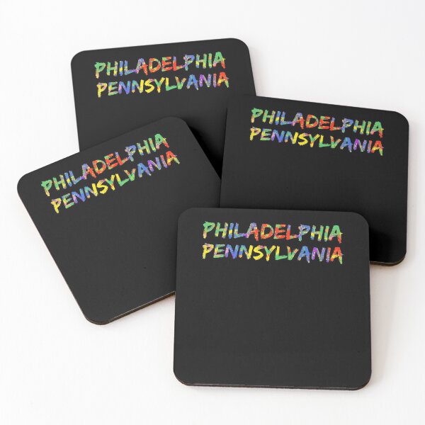 Item preview, Philadelphia Pennsylvania Gift Bright Colors Colorful Rainbow Paint Spash Design designed and sold by TNDesignStudio.