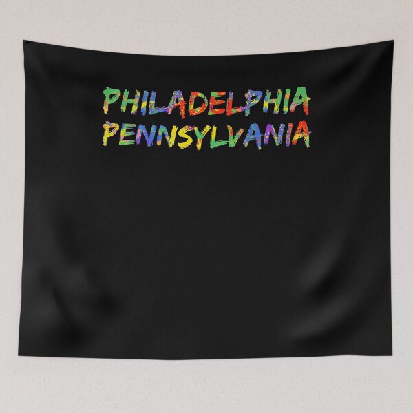Item preview, Philadelphia Pennsylvania Gift Bright Colors Colorful Rainbow Paint Spash Design designed and sold by TNDesignStudio.