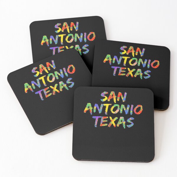 Item preview, San Antonio Texas Big Gift Bright Colors Colorful Rainbow Paint Spash Design designed and sold by TNDesignStudio.