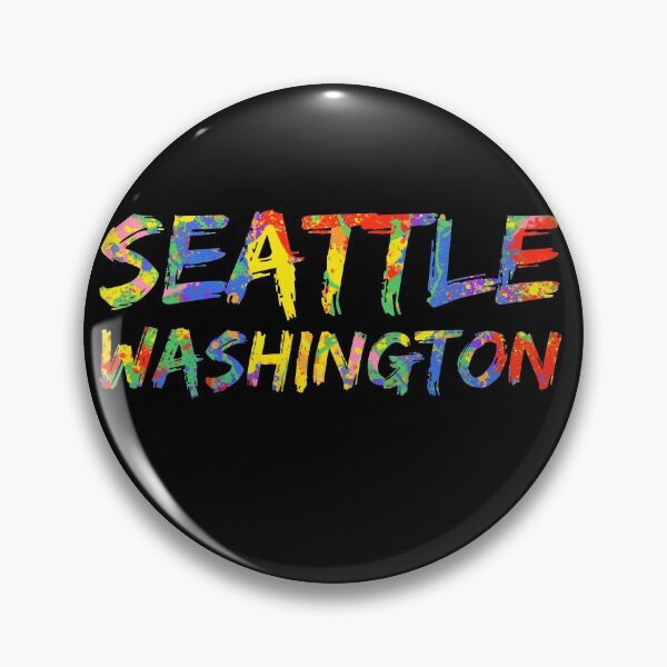 Item preview, Seattle Washington Gift Bright Colors Colorful Rainbow Paint Spash Design designed and sold by TNDesignStudio.