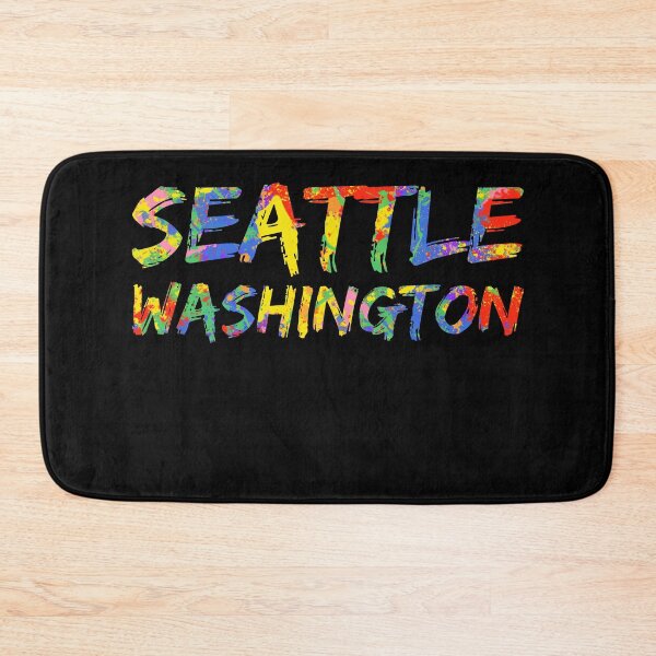 Item preview, Seattle Washington Gift Bright Colors Colorful Rainbow Paint Spash Design designed and sold by TNDesignStudio.
