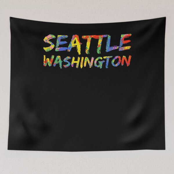 Item preview, Seattle Washington Gift Bright Colors Colorful Rainbow Paint Spash Design designed and sold by TNDesignStudio.