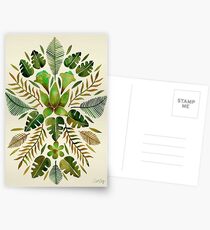 Tropical Symmetry – Olive Green Postcards