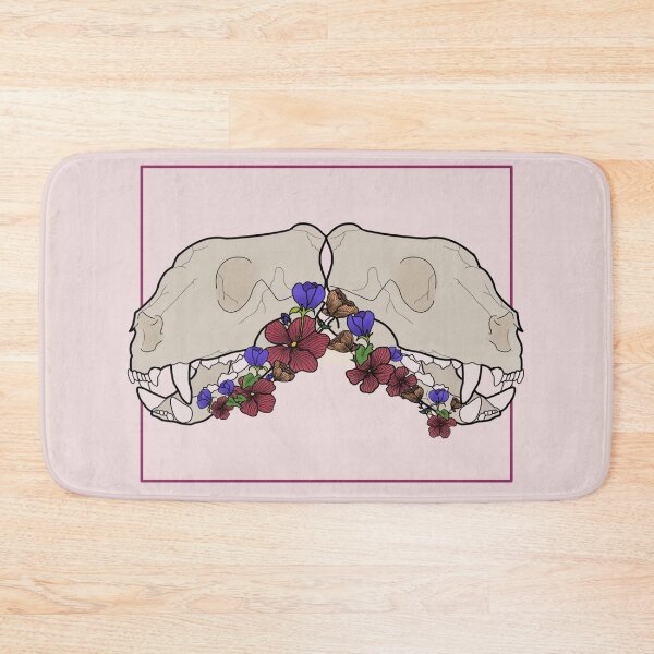 Item preview, Cat skull and flowers II designed and sold by SaraCuman.