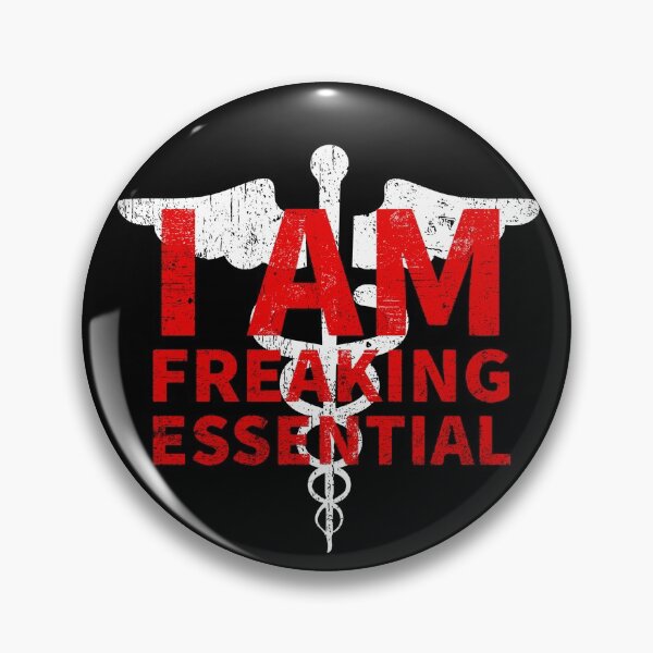 Item preview, I am freaking essential RN Registered Nurse EMS Paramedic COVID 19 DISTRESSED VERSION designed and sold by Dan Brady.