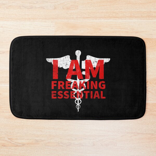 Item preview, I am freaking essential RN Registered Nurse EMS Paramedic COVID 19 DISTRESSED VERSION designed and sold by Dan Brady.