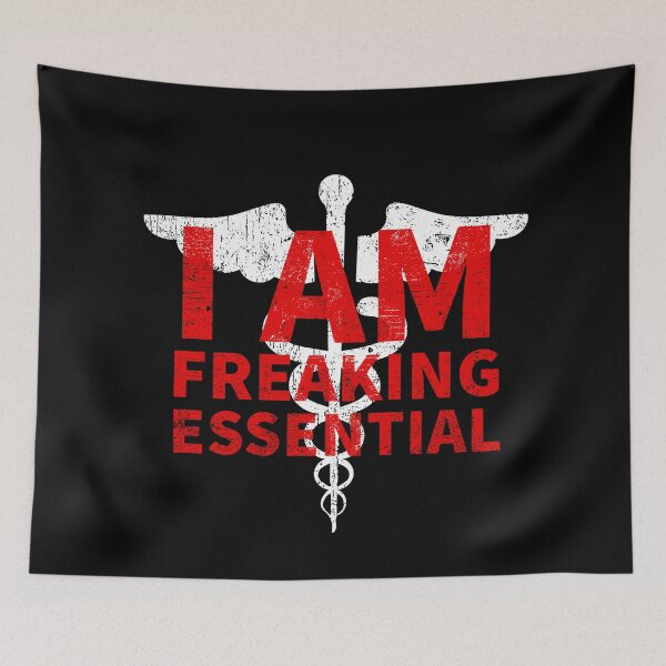 Item preview, I am freaking essential RN Registered Nurse EMS Paramedic COVID 19 DISTRESSED VERSION designed and sold by Dan Brady.