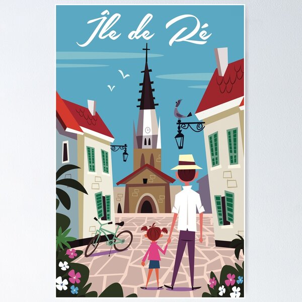 Poster for Sale avec l'œuvre « Affiche Île de Ré » de l'artiste Gary ...