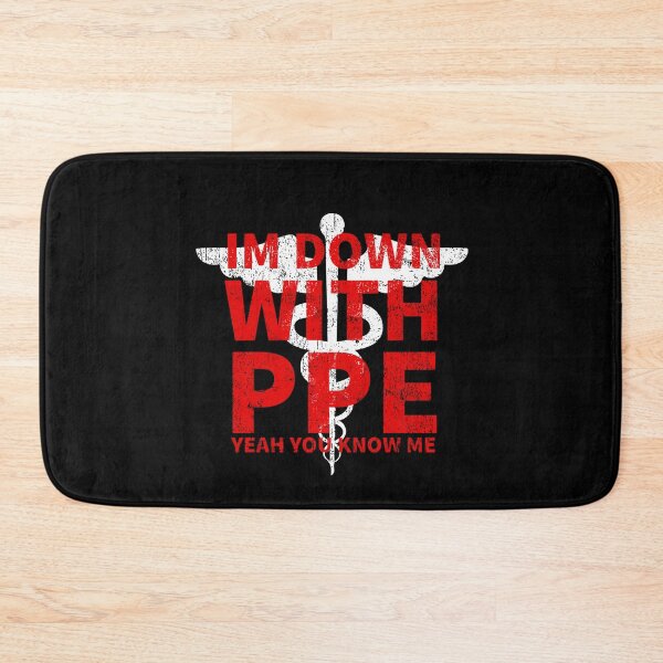 Item preview, I’m Down With PPE RN Registered Nurse EMS Paramedic COVID 19 DISTRESSED VERSION designed and sold by Dan Brady.