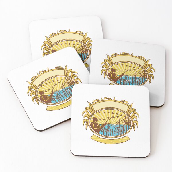 Item preview, Bird Hunter in Cornfield Oval Retro designed and sold by patrimonio.