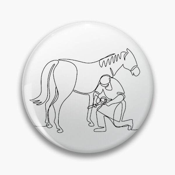 Item preview, Farrier and Horse Continuous Line designed and sold by patrimonio.