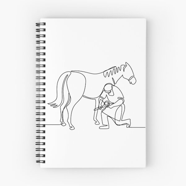 Item preview, Farrier and Horse Continuous Line designed and sold by patrimonio.