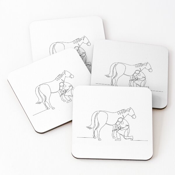 Item preview, Farrier and Horse Continuous Line designed and sold by patrimonio.
