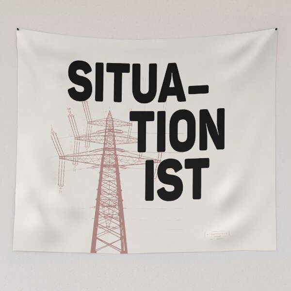 Item preview, Paris Revolt, May 68: 'SITUATIONIST': Black Text and Pylon Image on Cream designed and sold by Day Chapman.