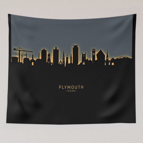 Item preview, Plymouth England Skyline designed and sold by ArtPrints.