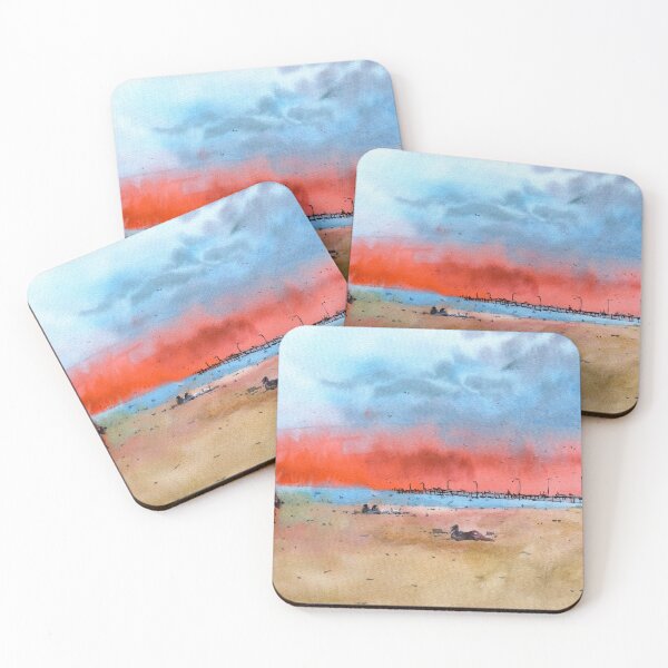 Item preview, Watercolour beach scene designed and sold by darrenyeoart.