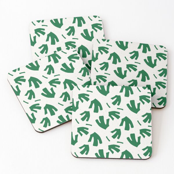 Green Foliage Coasters (Set of 4)