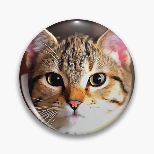 Artikelvorschau, Künstlerisches Baby Faced Yellow Eyed Brown Tabby Cat Portrait entworfen und verkauft von taiche.