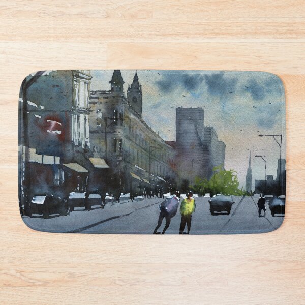 Item preview, Brunswick Melbourne street scene designed and sold by darrenyeoart.