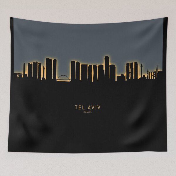 Item preview, Tel Aviv Israel Skyline designed and sold by ArtPrints.