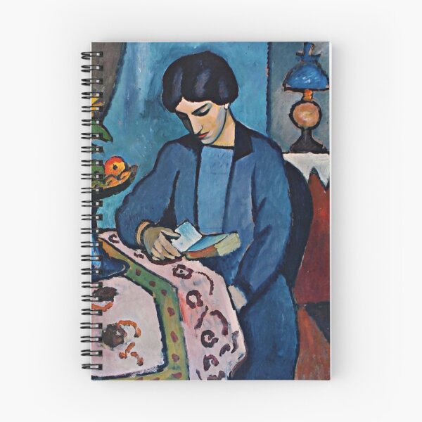 Artikelvorschau, August Macke Art betitelt Frau Lesung entworfen und verkauft von booksnbobs.