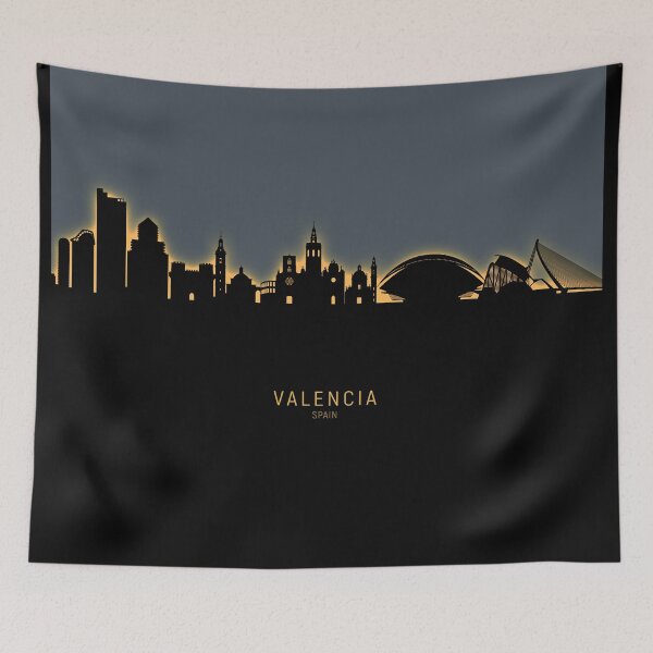 Item preview, Valencia Spain Skyline designed and sold by ArtPrints.