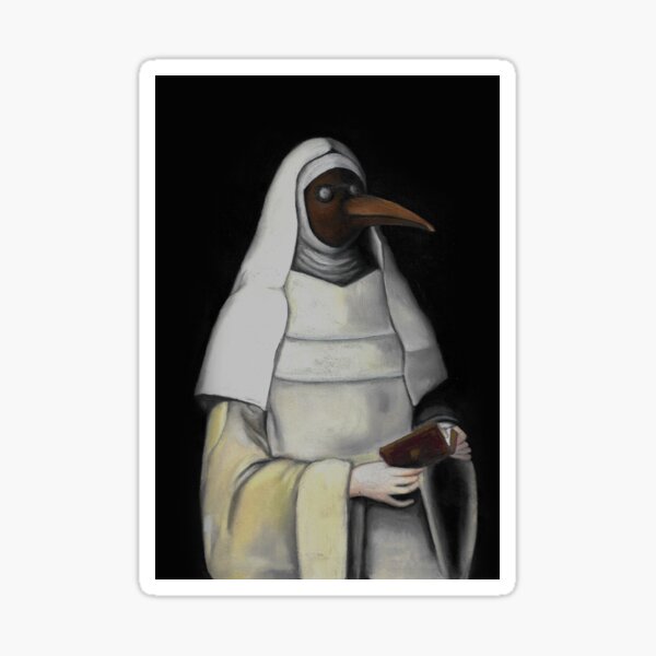 Nun with a Plague Mask Sticker
