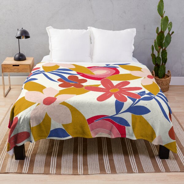 Super Flower Throw Blanket