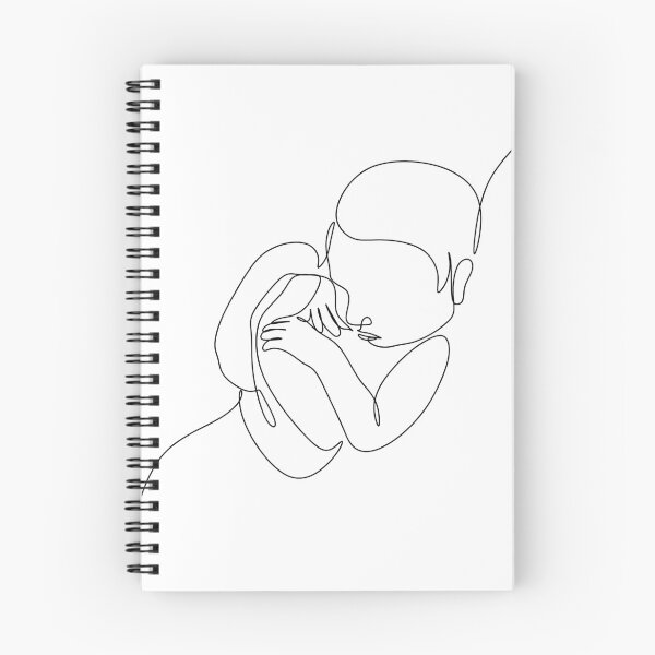 Item preview, Newborn one  line art. Line drawing baby . Baby sleeping  designed and sold by OneLinePrint.