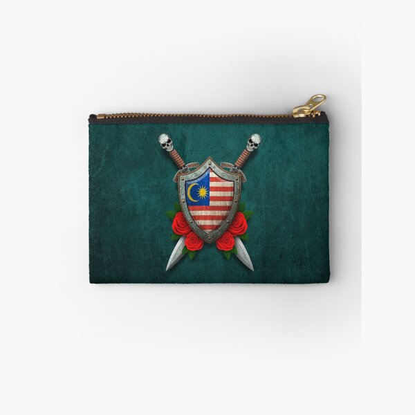 Item preview, Malaysian Flag on a Worn Shield and Crossed Swords designed and sold by JeffBartels.