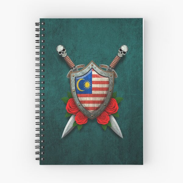 Item preview, Malaysian Flag on a Worn Shield and Crossed Swords designed and sold by JeffBartels.
