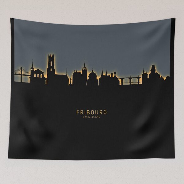 Item preview, Fribourg Switzerland Skyline designed and sold by ArtPrints.