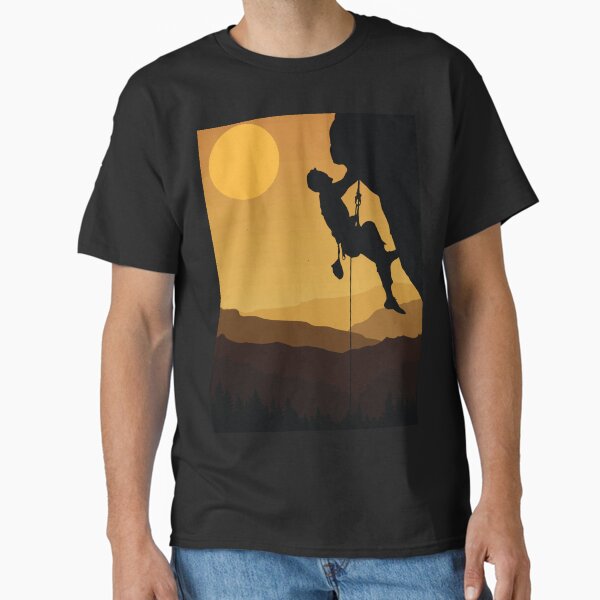 Vista previa del artículo con la obra «Escalada en roca retro Boulder 80 Escalador de roca de montaña», diseñado y vendido por merchzy.