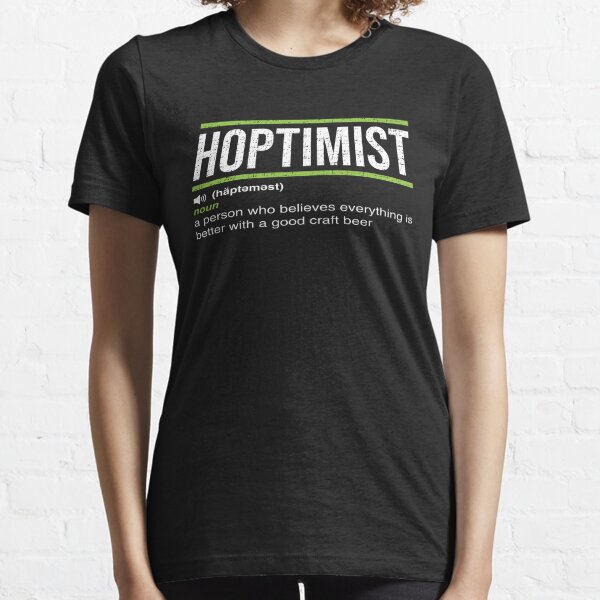  HOPTIMIST Craft Beer T-Shirt : Clothing, Shoes & Jewelry
