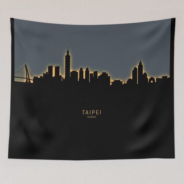 Item preview, Taipei Taiwan Skyline designed and sold by ArtPrints.
