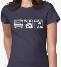 SuperWhoLock Horizontal Women's Fitted T-Shirt