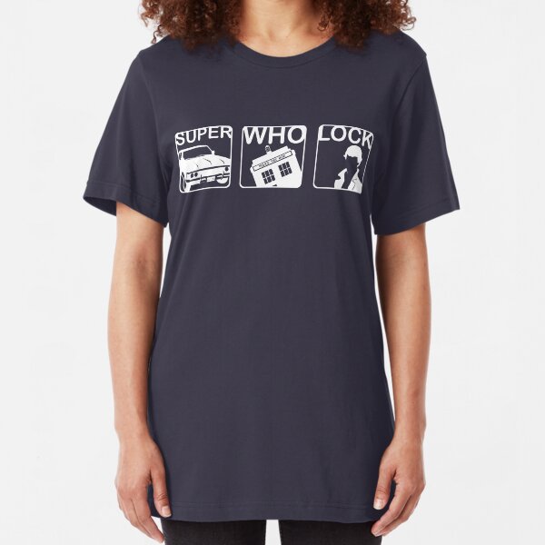 SuperWhoLock Horizontal Slim Fit T-Shirt