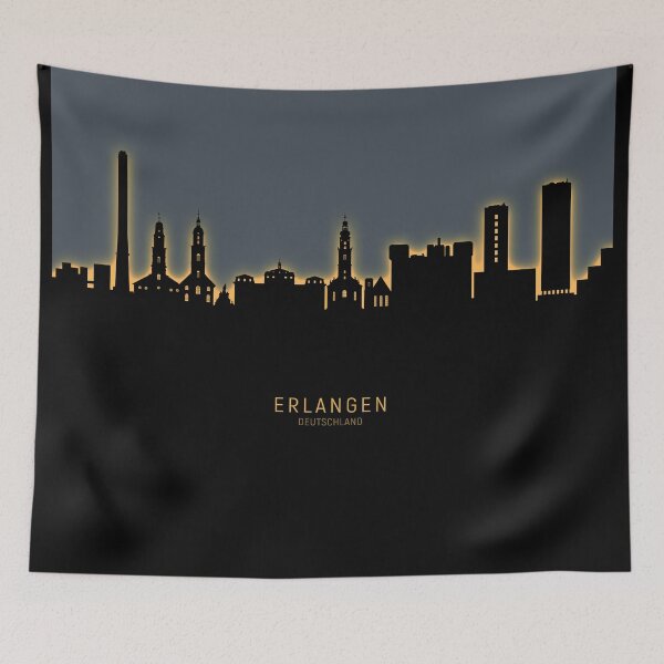 Item preview, Erlangen Germany Skyline designed and sold by ArtPrints.