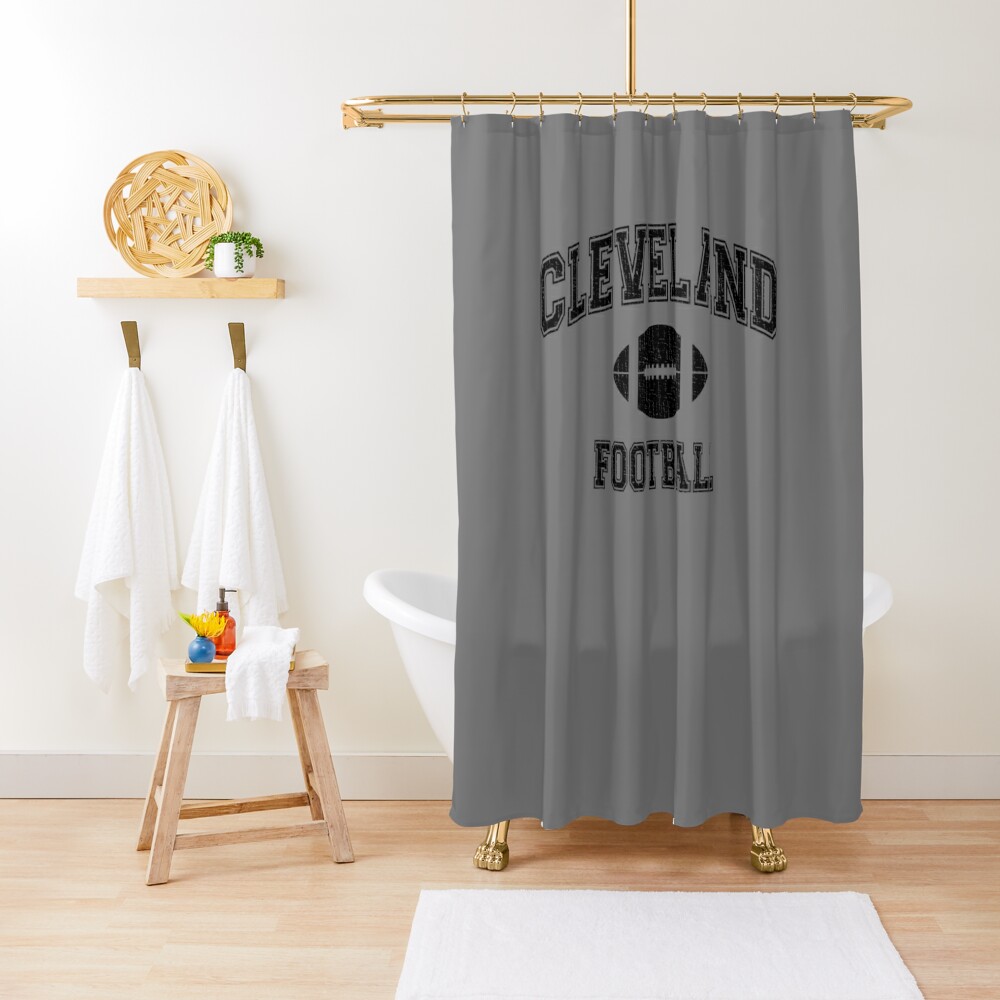 New Arrival American Football Sport Design Cleveland Football distressed Shower Curtain CS-9E6QSPT6