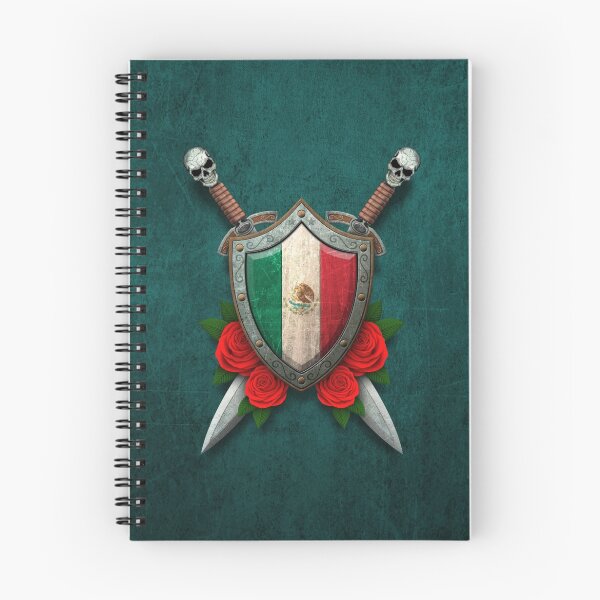 Item preview, Mexican Flag on a Worn Shield and Crossed Swords designed and sold by JeffBartels.