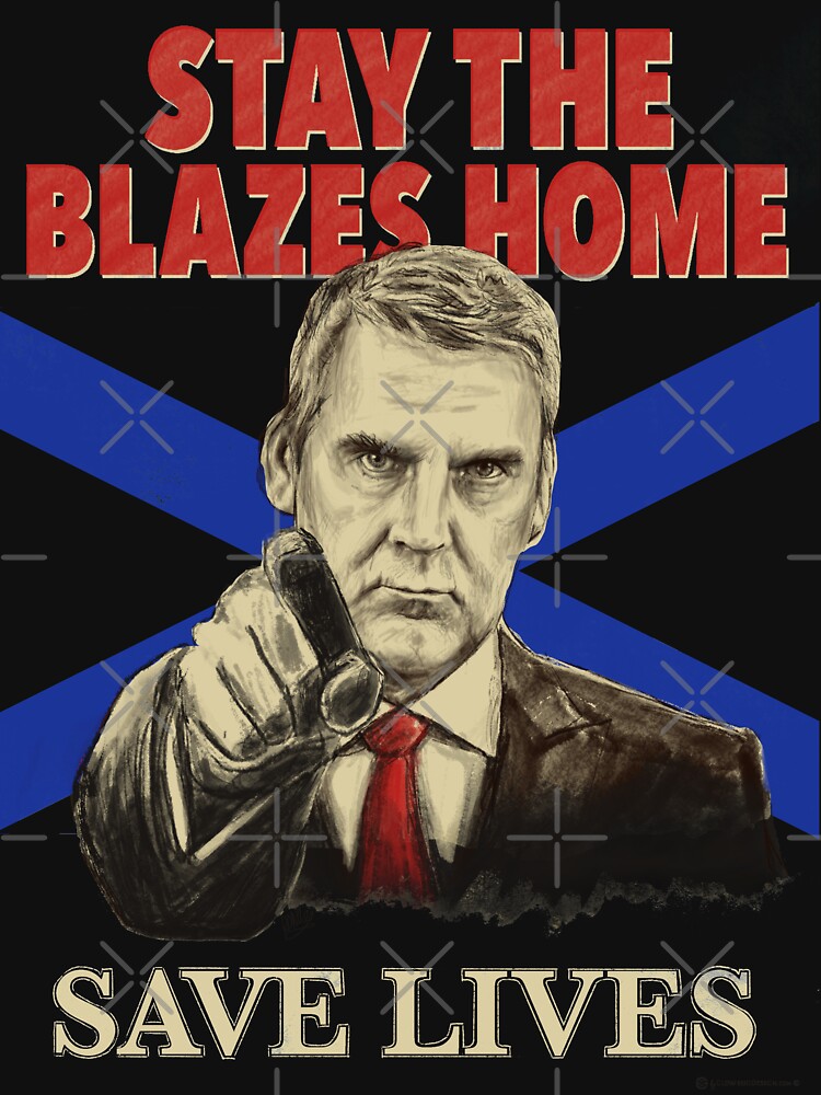 Stay the Blazes Home for dark shirts by GlowbugDesign