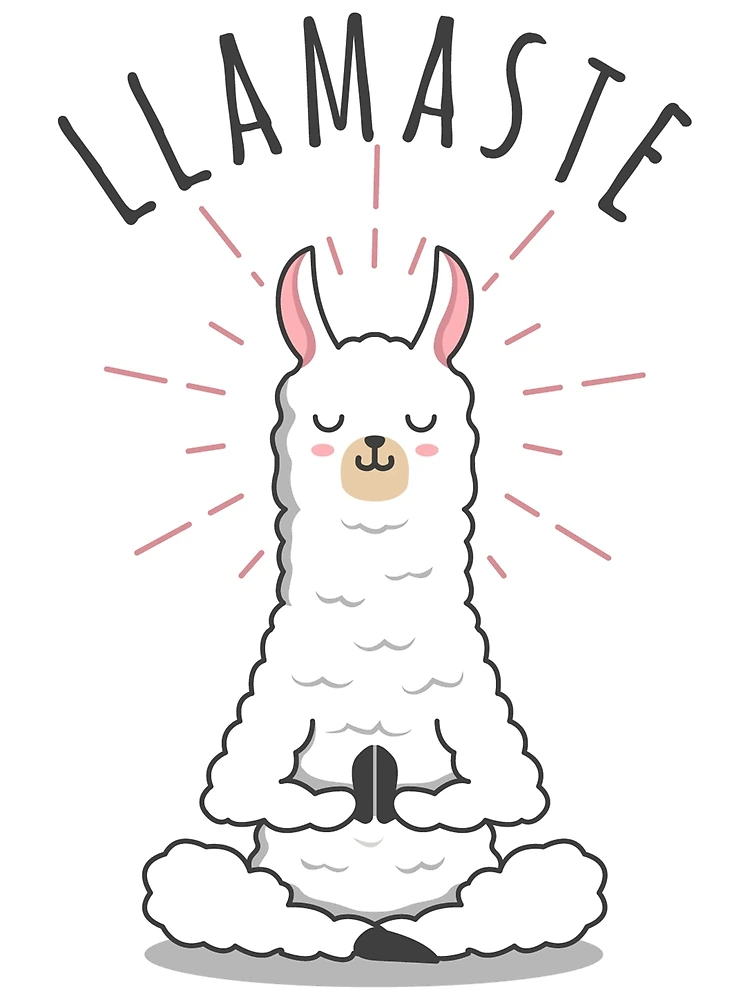 Llamaste, Fun & Cute Yoga Llamas Meditating Yoga Mat