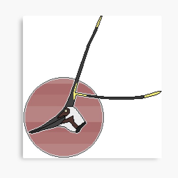 Pixel Nyctosaurus gracilis Canvas Print