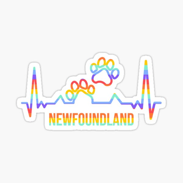 Newfoundland Dog Paw Prints Sticker