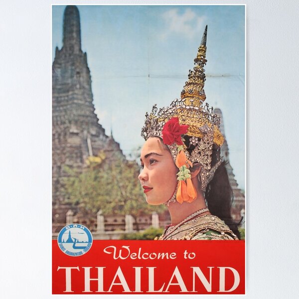 Item preview, Welcome to Thailand vintage travel poster designed and sold by stickart-marek.