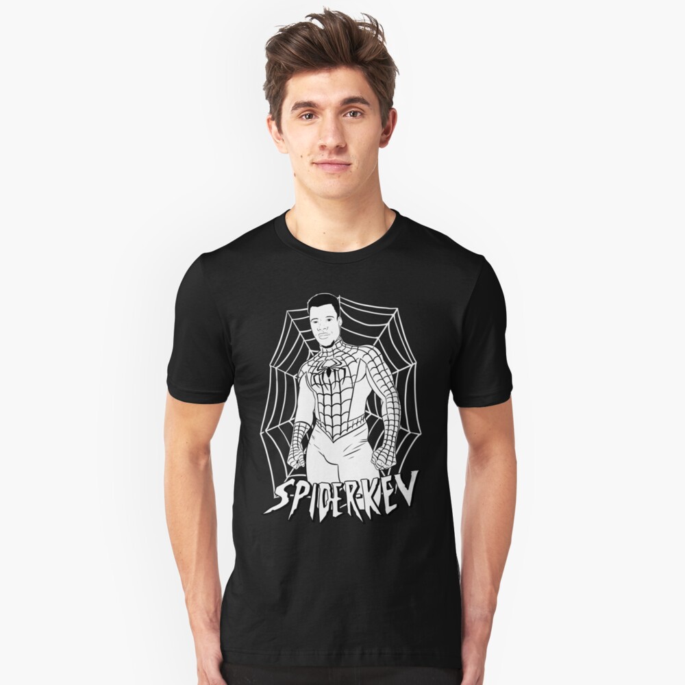 Spider-Kev white lines Slim Fit T-Shirt