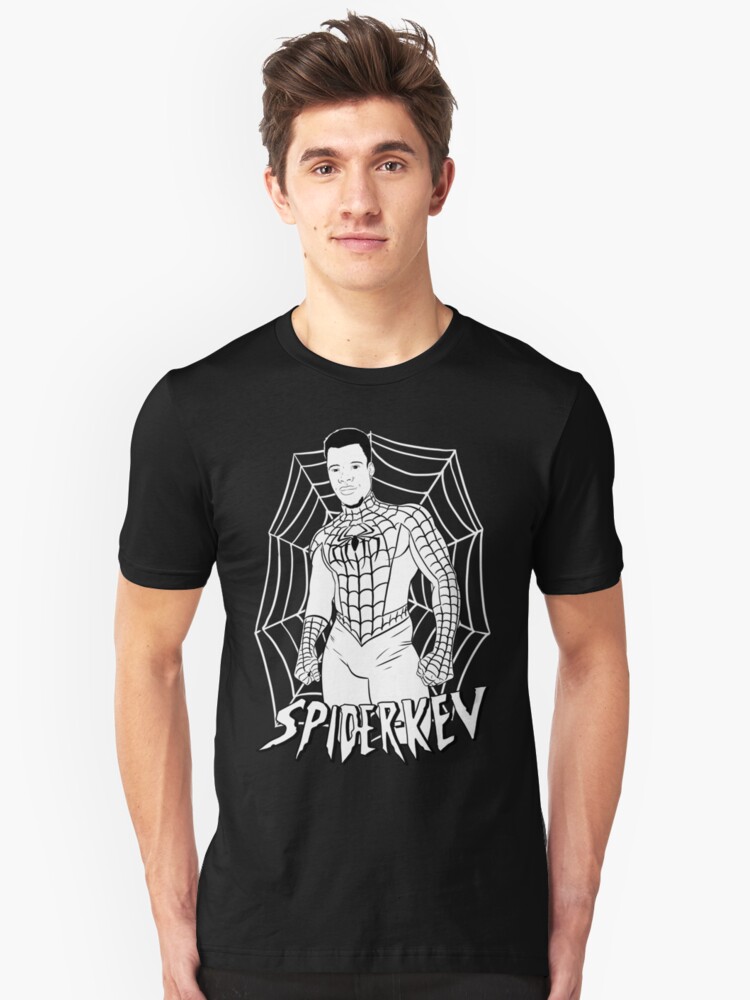 Alternate view of Spider-Kev white lines Slim Fit T-Shirt